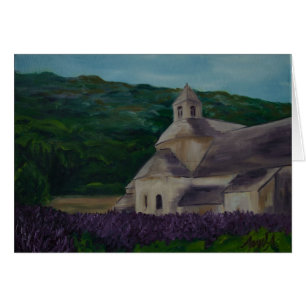 Cartão l'été de de Sénanque en do l'abbaye