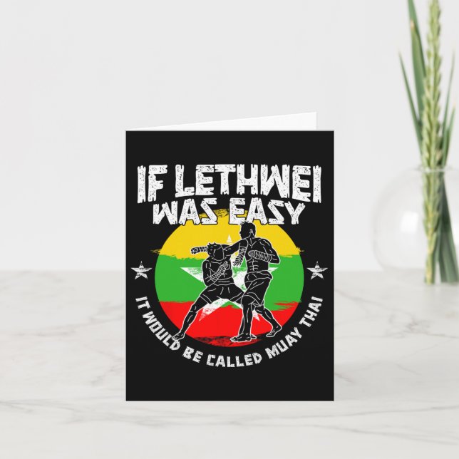Cartão Lethwei Instrutor Burmese Boxing Myanmar Boxer Le (Frente)