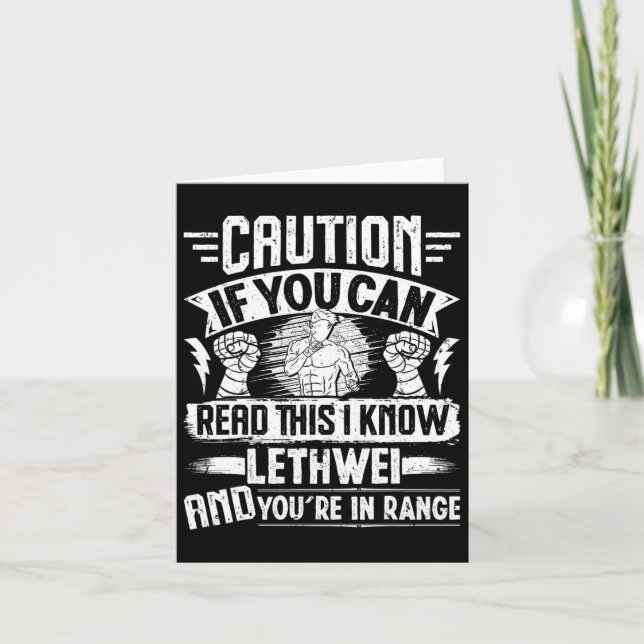 Cartão Lethwei Warrior Myanmar Boxing Training Burmese Bo (Frente)