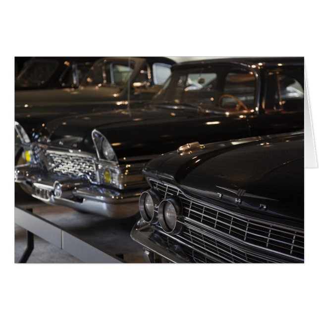 Cartão Letônia, Riga, Museu de Motores de Riga, carros do (Frente Horizontal)