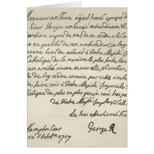 Cartão Letra de George mim a Charles VI