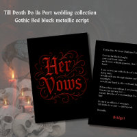Letra de Vow Gothic Red & Black Wedding - Seus vot