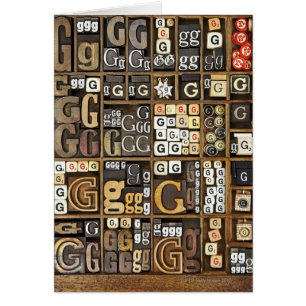 Cartão Letra G