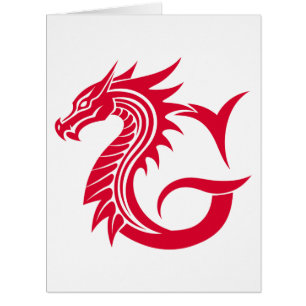 Cartão Letra G Estilizada com Dragão, Alfabeto de Dragão,