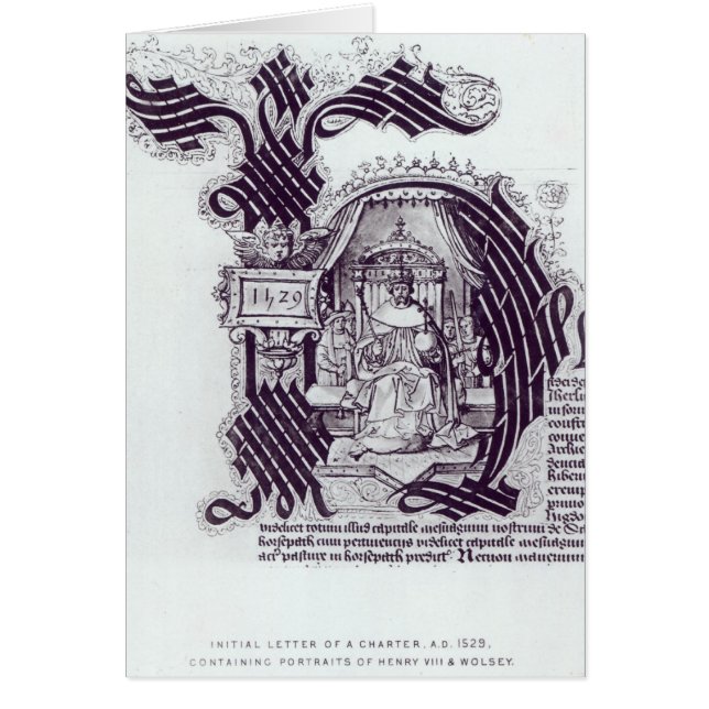 Cartão Letra inicial de uma carta patente (Frente)