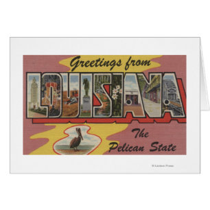 Cartão Letra Larga Louisiana CenasLouisiana 2