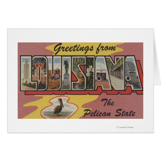 Cartão Letra Larga Louisiana CenasLouisiana 2 (Frente Horizontal)