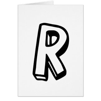 Cartão Letra R
