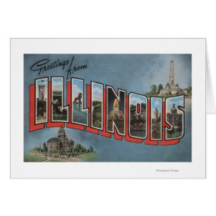 Cartão Letra ScenesIllinois de IllinoisLarge