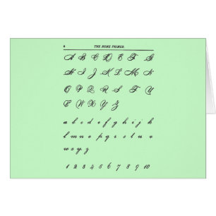 Cartão Letras Cursivas