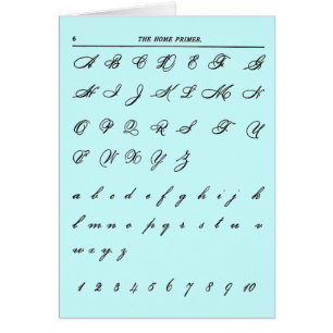 Cartão Letras Cursivas