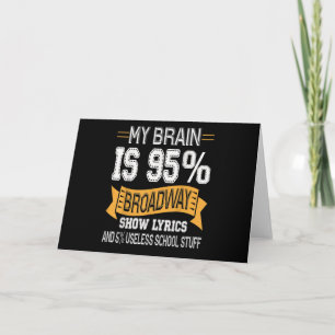 Cartão Letras de My Brain Is 95 Broadway Atriz Atuação