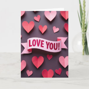Cartão Letreiro de Amor Banner Coração
