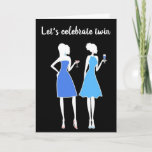 Cartão LET'S CELEBRATE OUR **60th BIRTHDAY" TWIN'S CARD<br><div class="desc">WHAT A CUTE **TWIN'S 60th BIRTHDAY CARD** PUT A HUGE SMILE ON "HER" FACE FOR SURE!!  AND REMEMBER YOU CAN CHANGE THE "AGE" IN "SECONDS" OR THE WORDS TO ANY OF MY CARDS HERE AND MY OTHER 8 STORES :) THANKS FOR STOPPING BY!!!!!!</div>