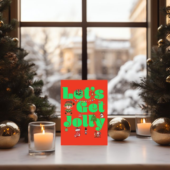 Cartão Let's Get Jolly Christmas (Criador carregado)