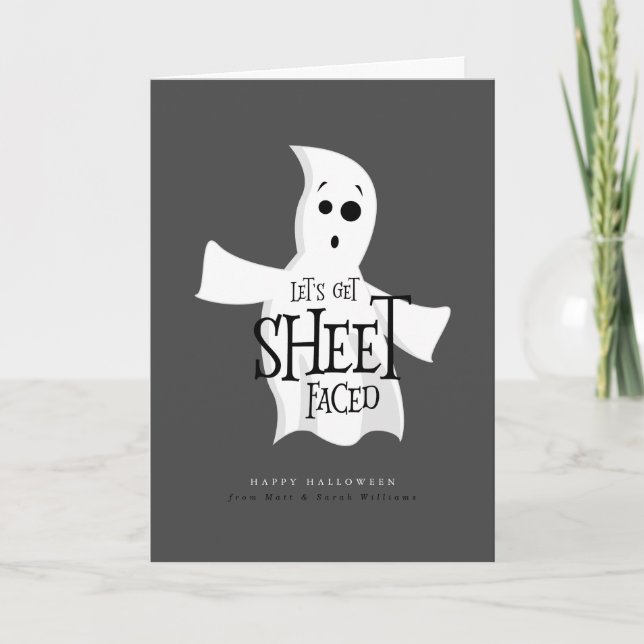 Cartão Let's Get Sheet Faced (Frente)