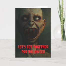 Cartão Let's get together for Halloween.