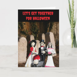 Cartão Let's get together for Halloween.