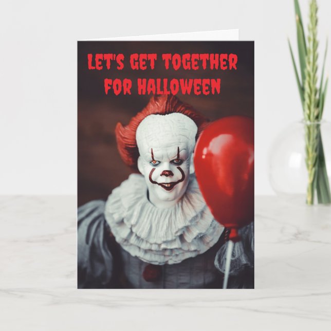 Cartão Let's get together for Halloween. (Frente)