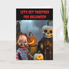 Cartão Let's get together for Halloween.