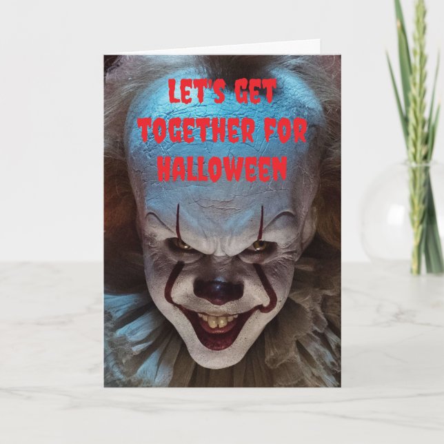 Cartão Let's get together for Halloween. (Frente)