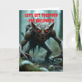 Cartão Let's get together for Halloween.