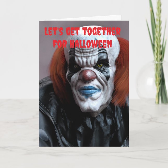 Cartão Let's get together for Halloween. (Frente)