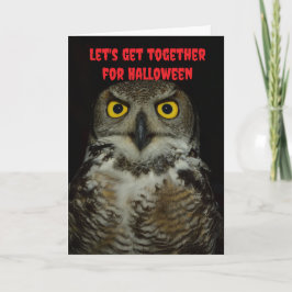 Cartão Let's get together for Halloween.