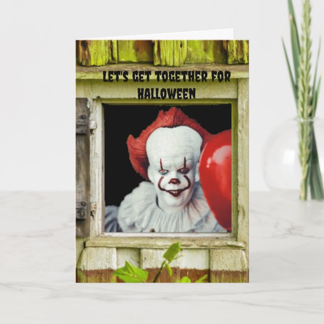 Cartão Let's get together for Halloween. (Frente)