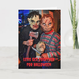 Cartão Let's get together for Halloween.