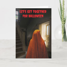 Cartão Let's get together for Halloween.