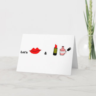 Cartão Let's kiss and makeup