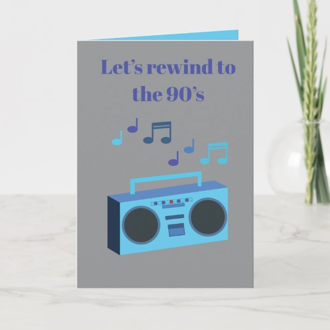 Cartão Let's rewind to the 90's (Frente)