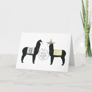 Cartão Let's Taco About It   I'll Never Desert You