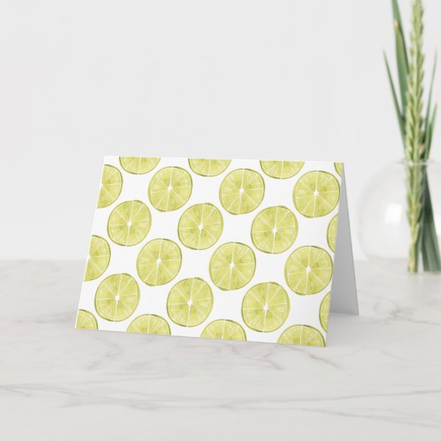 Cartão Let's Taco About It | Lime Pattern (Frente)