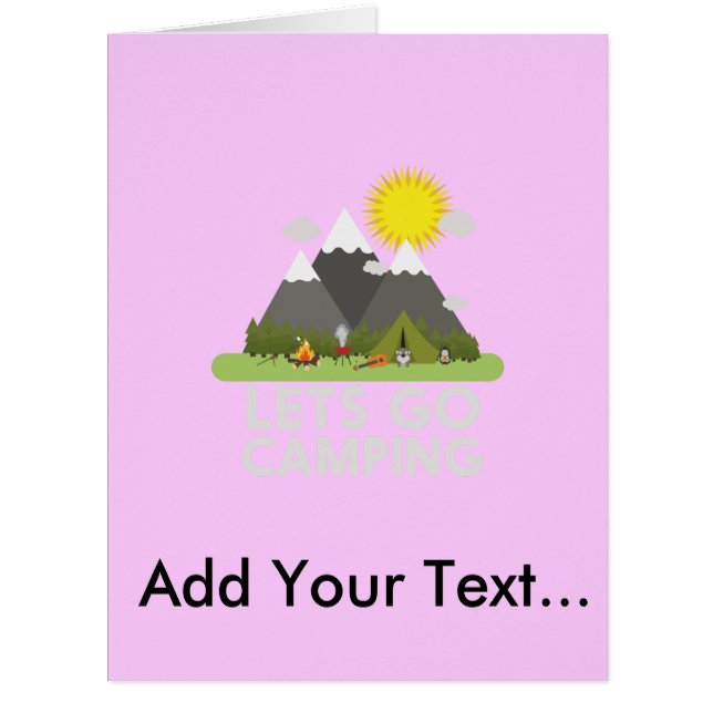 Cartão Lets vai acampar (Frente)