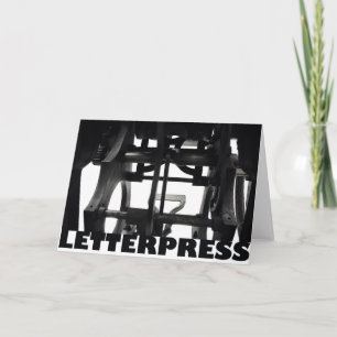 cartão letterpress