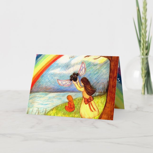 Cartão "Letting Go" sympathy card on losing pet. (Frente)