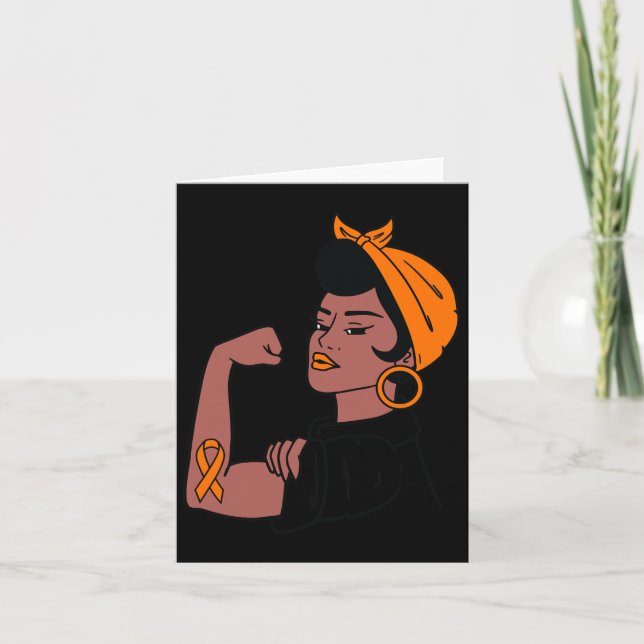 Cartão Leucemia Consciência Mês dos Guerreiros Laranja da (Frente)