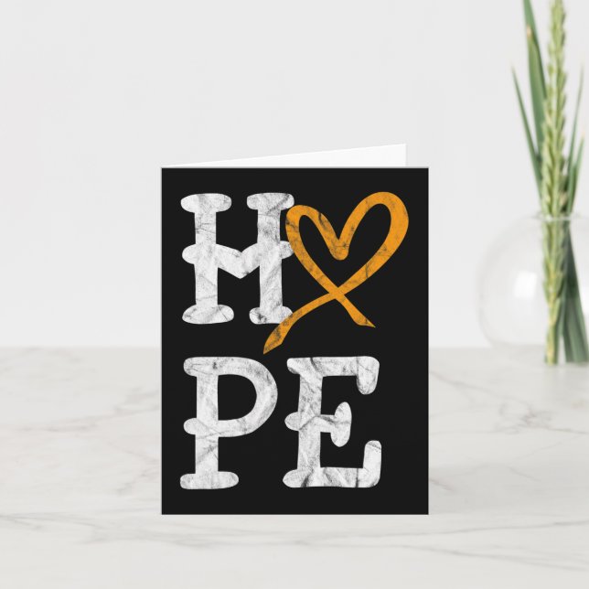 Cartão Leucemia Consciência Mês Esperança Vintage Cancer  (Frente)