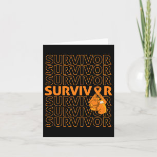 Cartão Leucemia Consciência Sobrevivência Laranja Brisa G