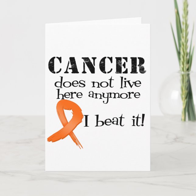 Cartão Leukemia Cancer Does Not Live Here Anymore (Frente)