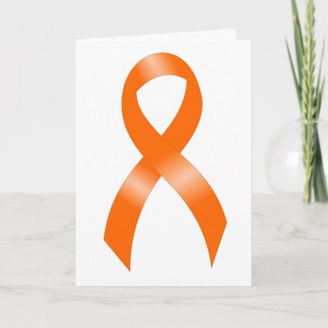 Cartão Leukemia Orange Ribbon (Frente)