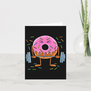 Cartão Levantamento de peso - Donut de academia de treino