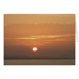 Cartão Levantamento do sol sobre Aruba Eu Caribe a paisag