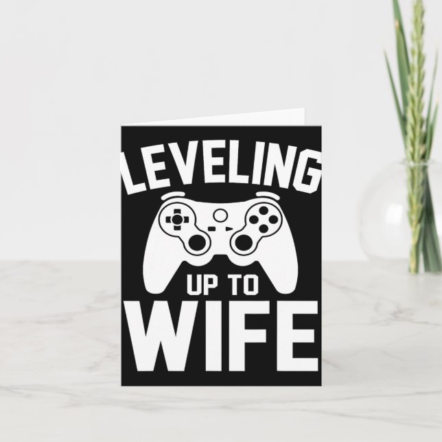 Cartão Levantando Para A Esposa Recentemente Casada Jogo  (Frente)
