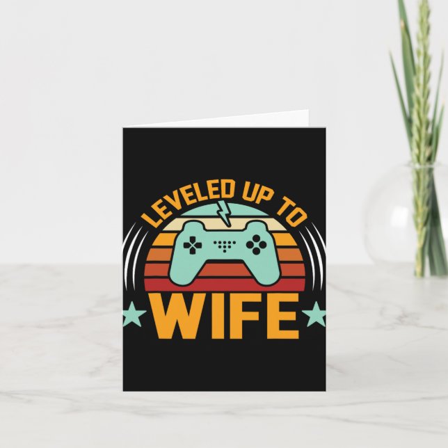 Cartão Levantando Para A Esposa Recentemente Casada Jogo  (Frente)