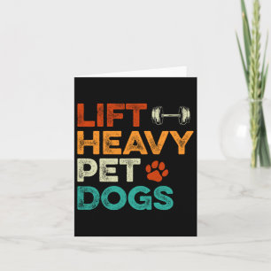 Cartão Levantar Cães Pesados De Pet Cães De Gym Workout P