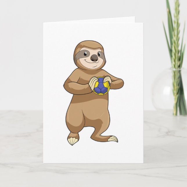 Cartão Leve como jogador de handebol com Handball (Frente)