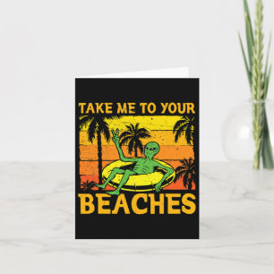 Cartão Leve-Me À Sua Design De Praias Para Um Que Acredit